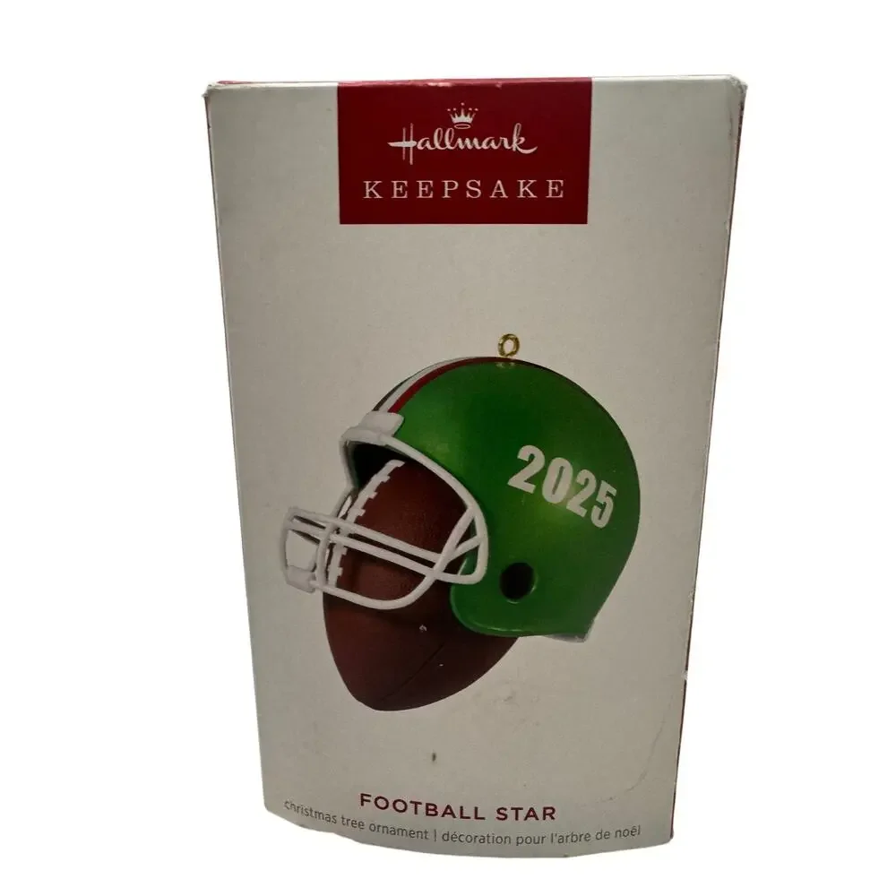 HALLMARK Keepsake 2025 Football Star Christmas Tree Ornament New In Box